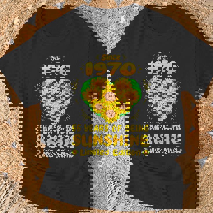 55歳の誕生日 サンシャイン55年 ひまわり好き 1970年生まれ Tシャツ 高齢者への贈り物