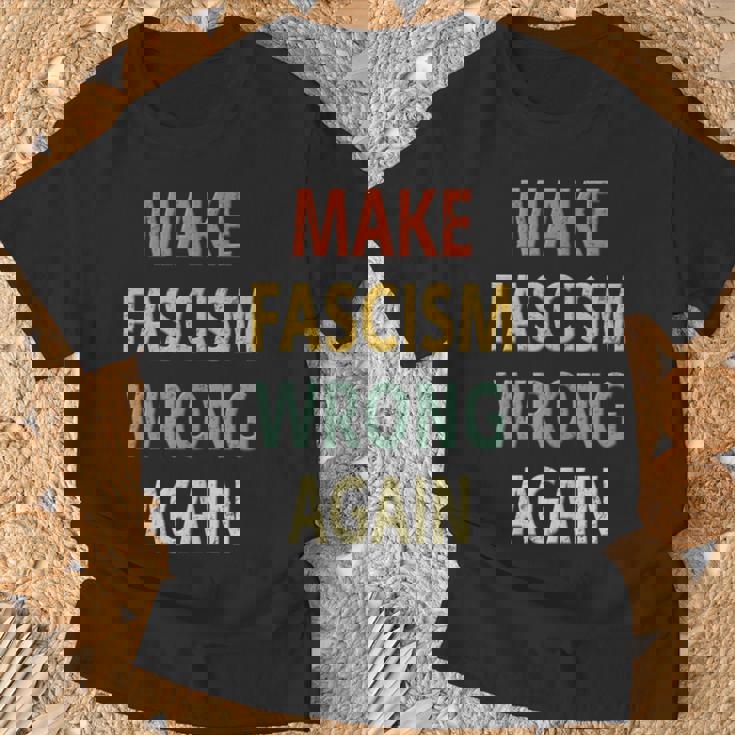 Antifascismo Haz Que El Fascismouelva A Equivocarse In Mangas Camiseta unisex Regalos para ancianos
