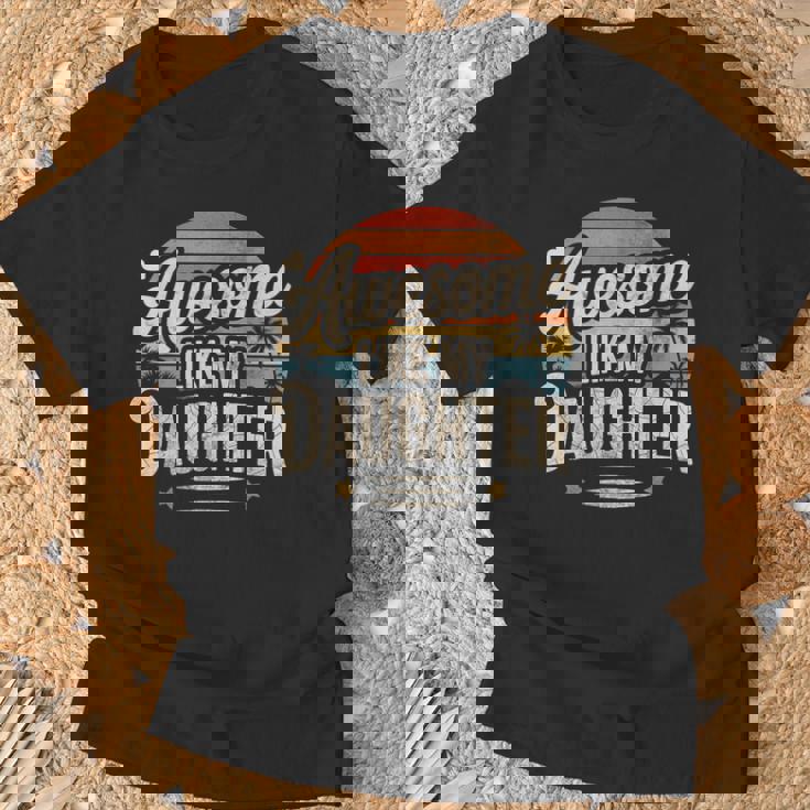 Awesome Like My Daughter Fathers Day Dad Jokes T-Shirt Gifts for Old Men