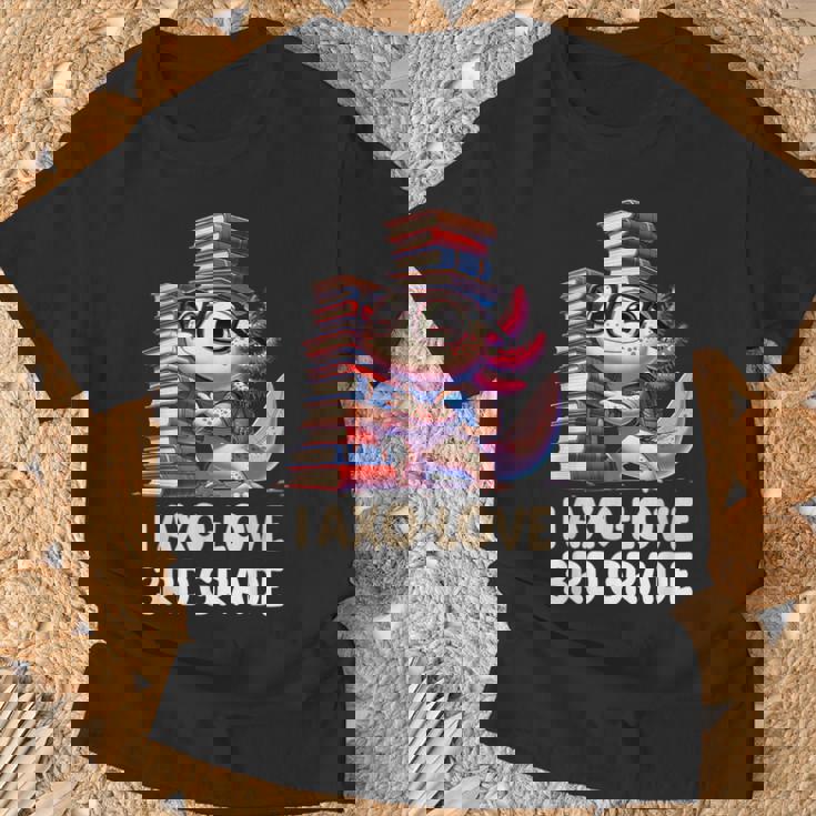 I Axo Love 3Rd Grade Axolotl 新学期読書 Tシャツ 高齢者への贈り物