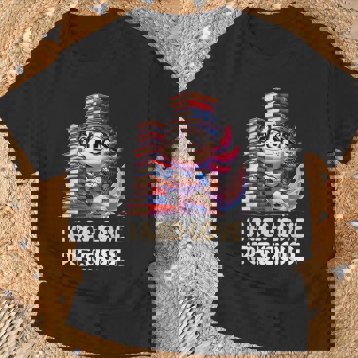 I Axo Love Presschool Axolotl 新学期読書 Tシャツ 高齢者への贈り物