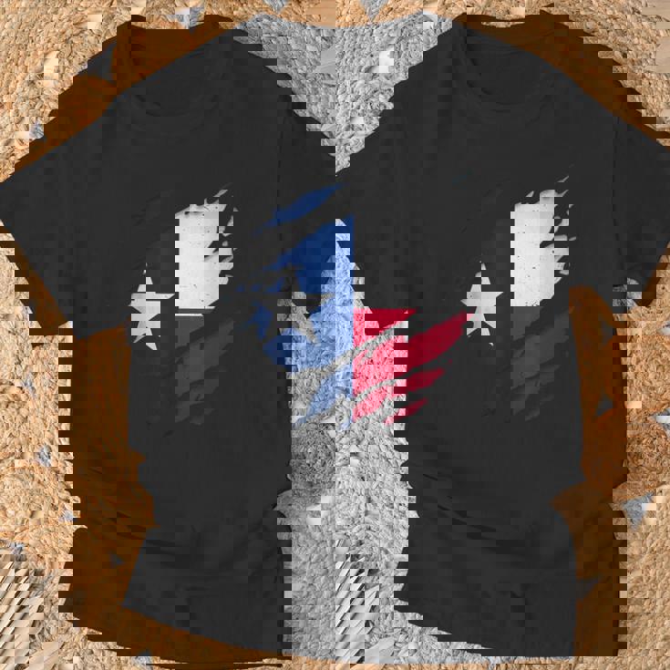 Bandera De Texas Rasgada Del Estado De Tx Camiseta unisex Regalos para ancianos