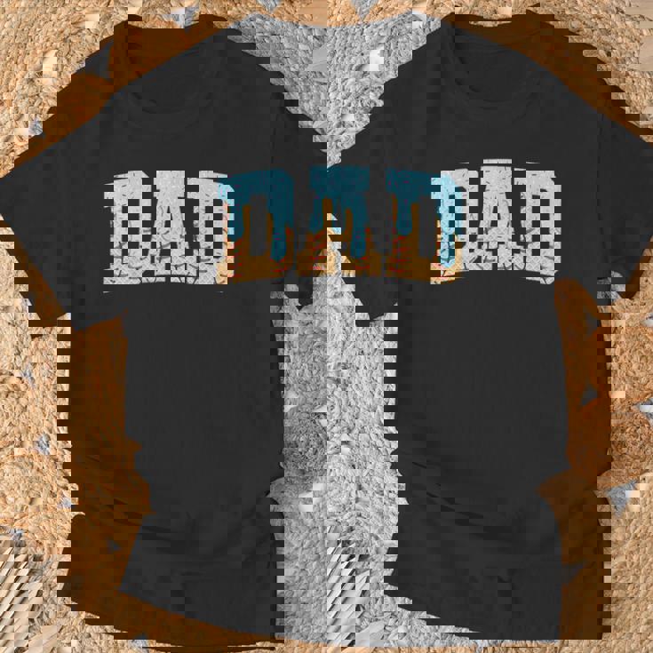 Baseball Dad Ice Cream Drip Fathers Day T-Shirt Gifts for Old Men
