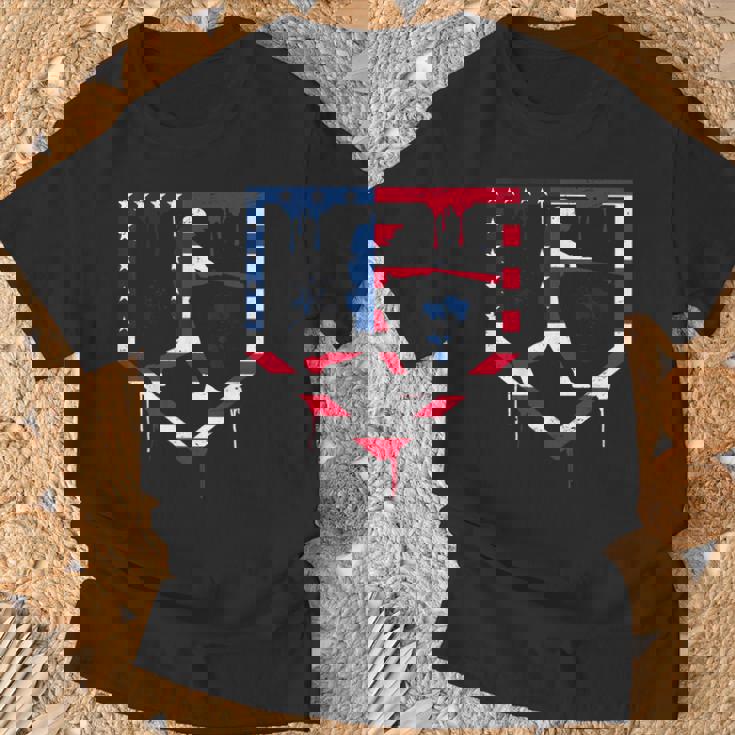 Baseball Drip American Flag Bat 4Th Of July Patriotic Boys T-Shirt Gifts for Old Men