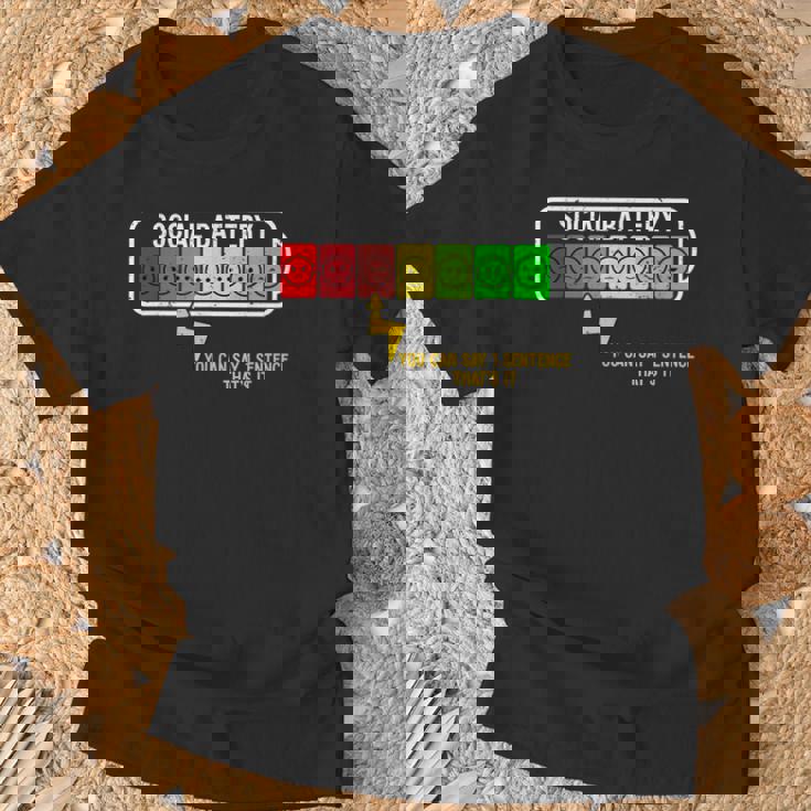 Bateríaocial Divertida Introvertida Charlaocialocialización Camiseta unisex Regalos para ancianos