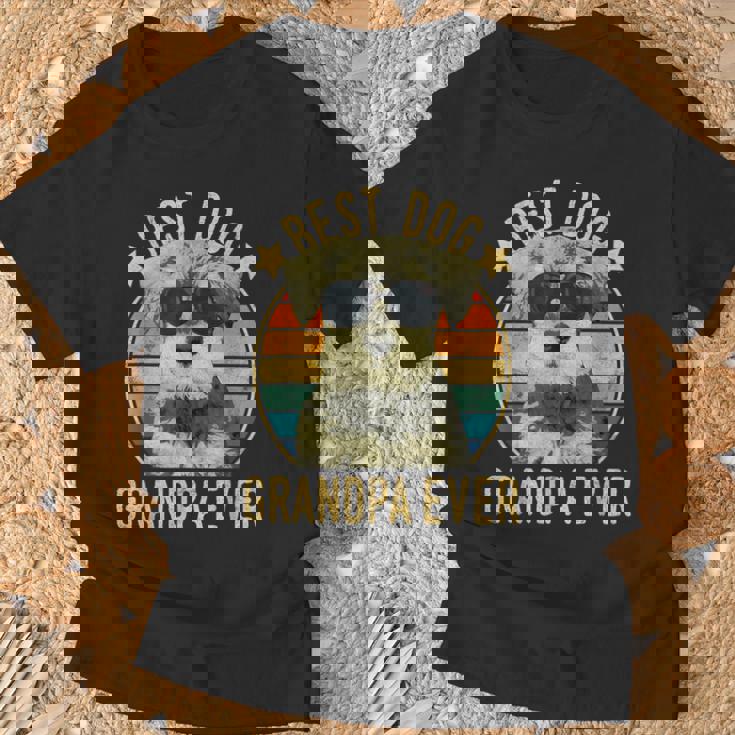 Best Dog Grandpa Ever ミニチュア シュナウザー 父の日 Tシャツ 高齢者への贈り物