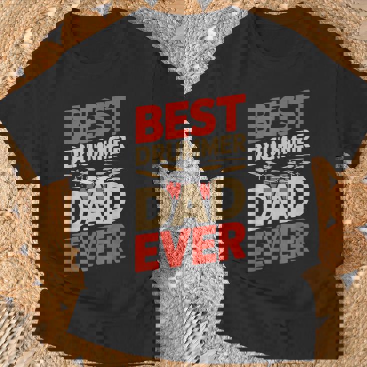 Best Drummer Dad Ever For ギフト アイデア ドラム ファニー パパ Tシャツ 高齢者への贈り物