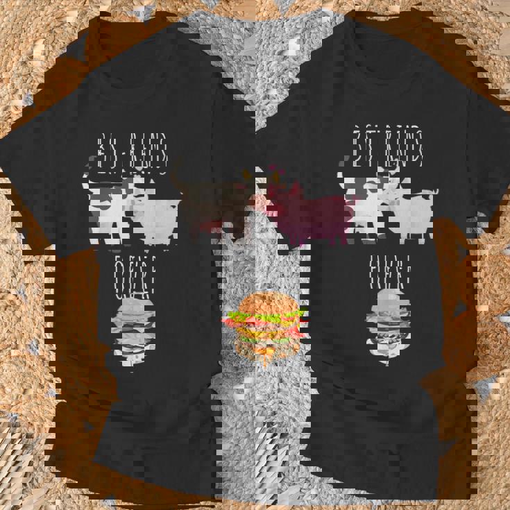 Best Friends Forever Beef Lover Pork Meat Bacon Burger Tシャツ 高齢者への贈り物