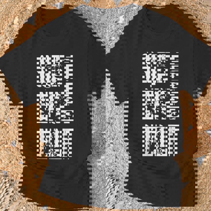 The Big 3 スクワット、ベンチ、デッドリフト パワーリフティングtシャツ Tシャツ 高齢者への贈り物