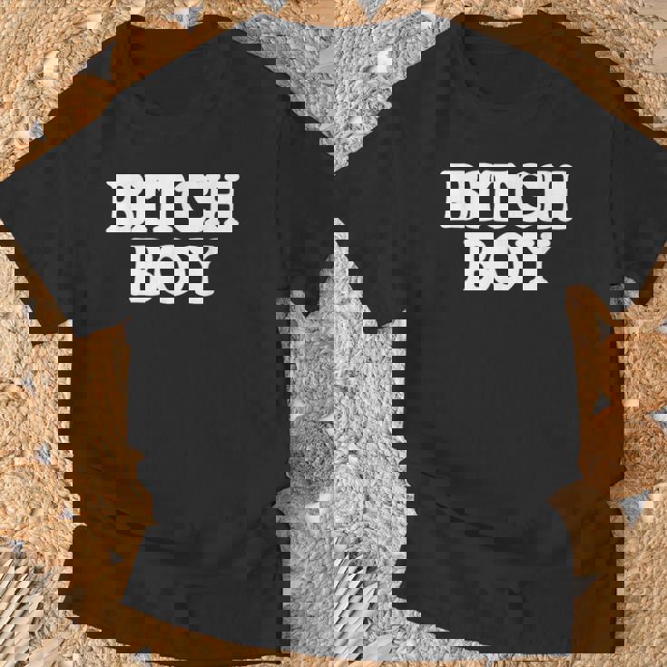 Bitch Boy 面白い言葉 皮肉なノベルティ ユーモア 男 男性 Tシャツ 高齢者への贈り物