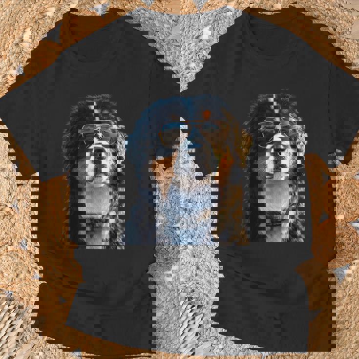 Boyero De Berna Con Gafas Deol Perro Dulce Camiseta unisex Regalos para ancianos