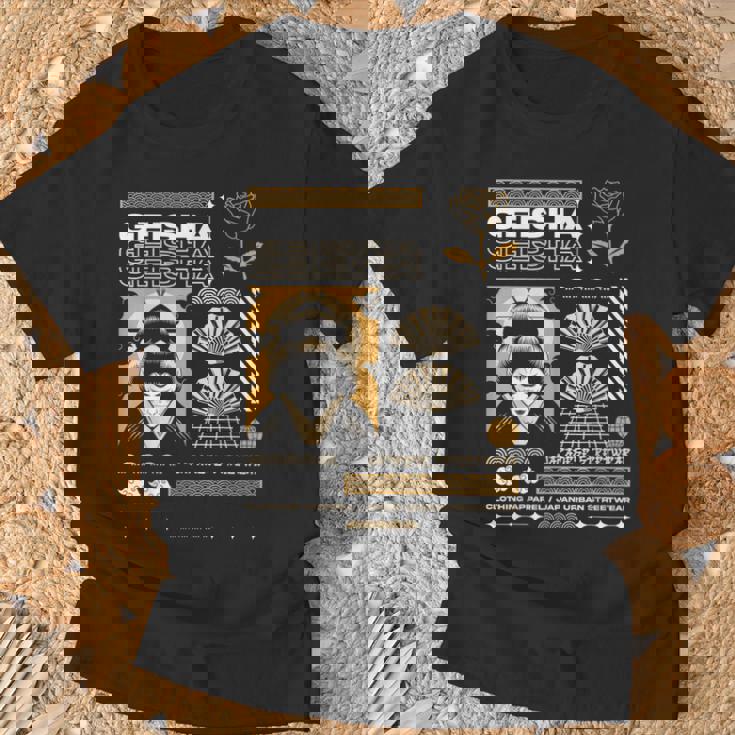 Camisa Japonesa Geisha Asiática Camiseta unisex Regalos para ancianos