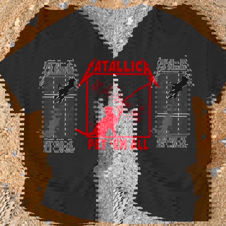 Catallica Pet 'Em All ファニーキャットtシャツ Tシャツ 高齢者への贈り物