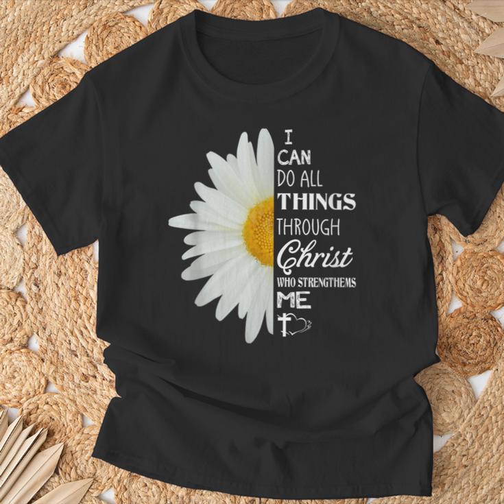 Christian Inspirational Christ Whotrengthens Me Tシャツ 高齢者への贈り物