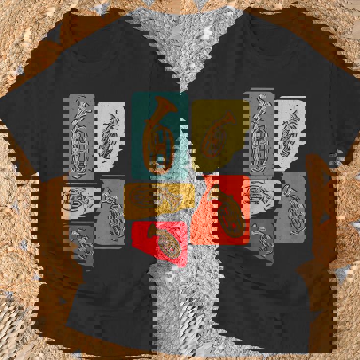 Creative Tenor Horn ビンテージ レトロ アートワーク テナーホルン奏者 Tシャツ 高齢者への贈り物