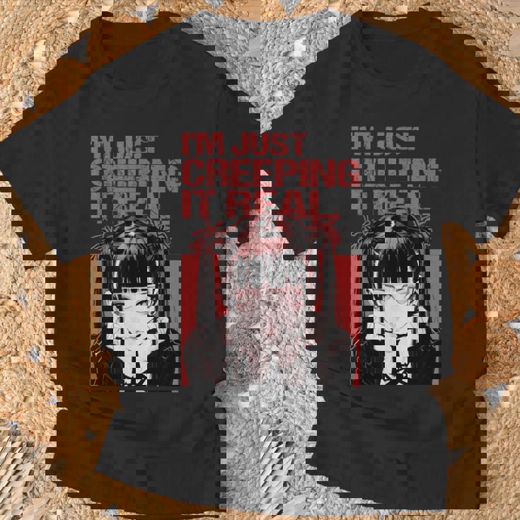 Creeping It Real ゴシック アニメ ソフト グランジ エモ オタク Tシャツ 高齢者への贈り物