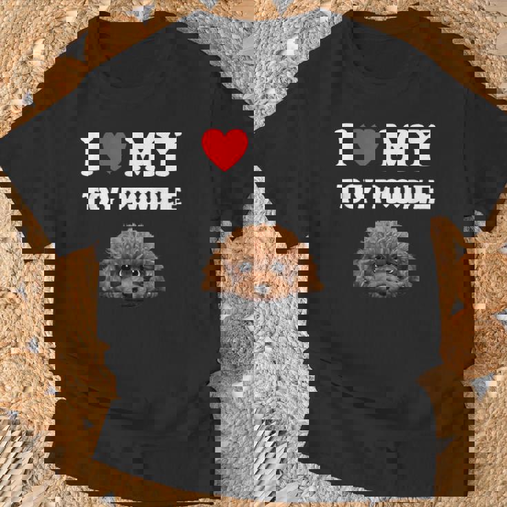 Cute I Love My Toy プードル 犬の飼い主 Tシャツ 高齢者への贈り物