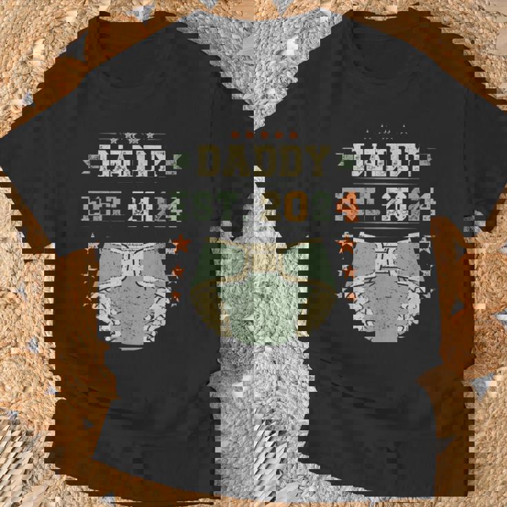 Daddy Est 2024 年生パパ 新米パパ 初めてのパパ 若いパパ Tシャツ 高齢者への贈り物