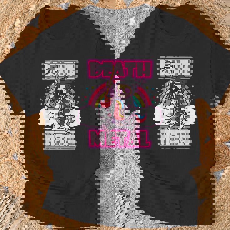 Death Metal Grim Reaper ピンクユニコーン ファニーヘビーメタル Tシャツ 高齢者への贈り物