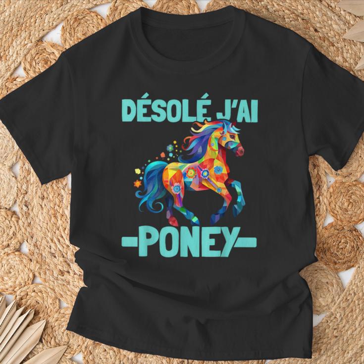 Désolé J'ai Poney Pilote De Poney Humor Cheval Cadeau Poney T-Shirt Cadeaux pour les vieillards