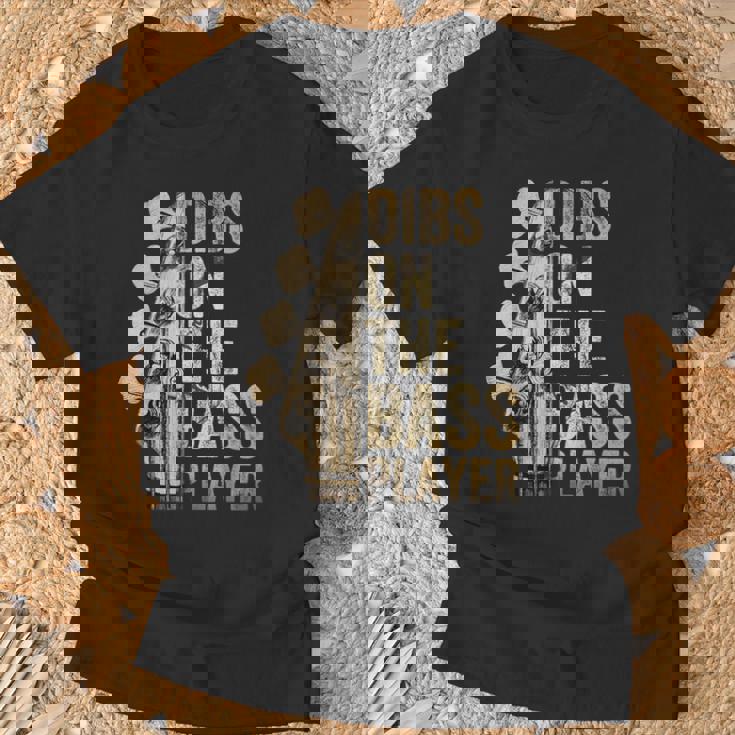 Dibs On The Bass Player ギターミュージシャン Tシャツ 高齢者への贈り物