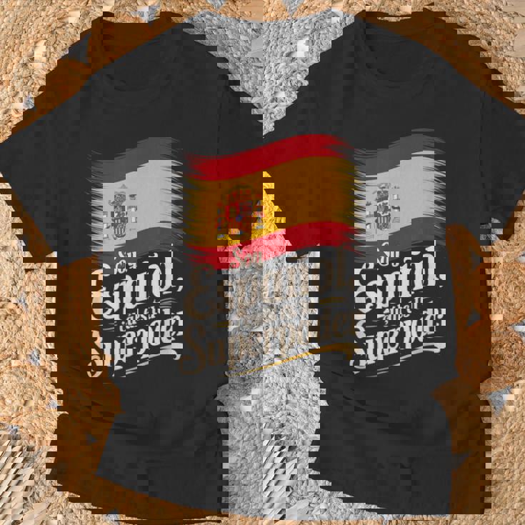 Diseño Divertido De España Orgullo Porer Español Camiseta unisex Regalos para ancianos