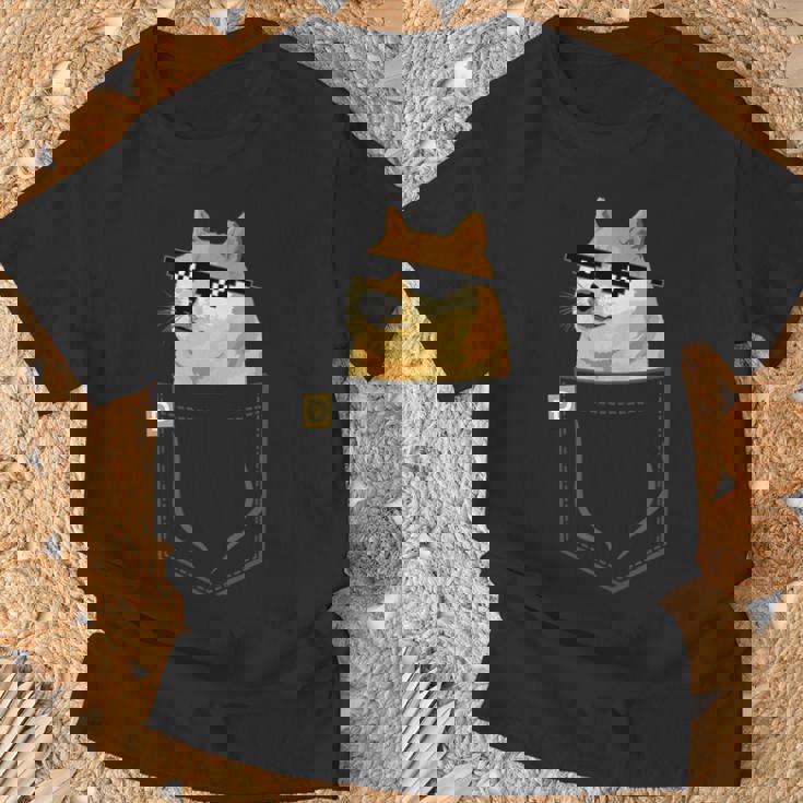 Doge コインロゴシャツ フェイクポケットシャツ Dogecoin To The Moon Tシャツ 高齢者への贈り物