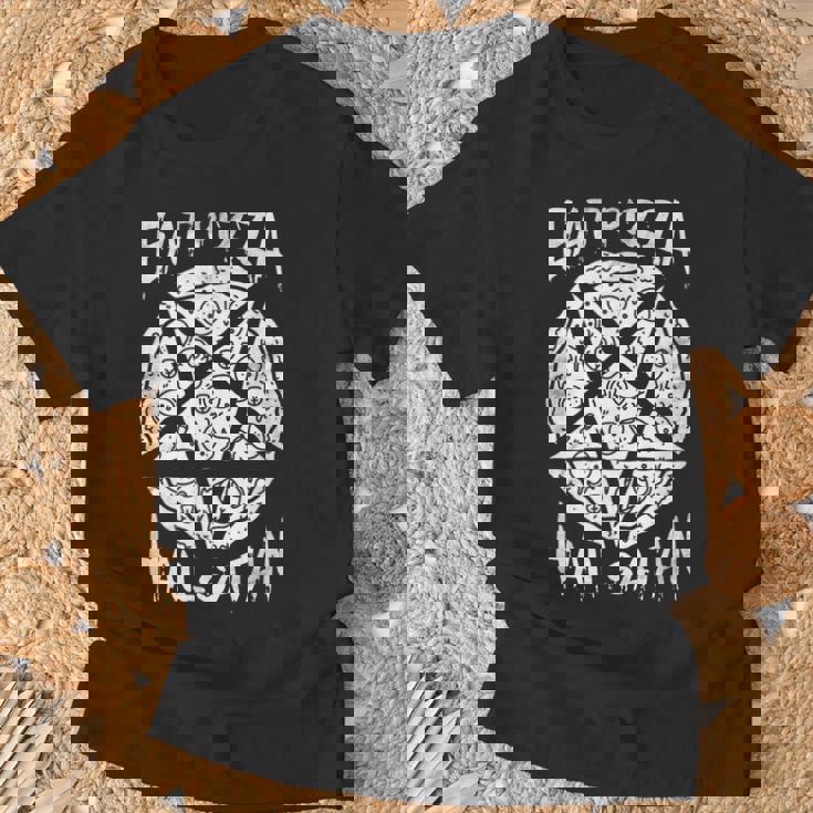 Eat Pizza Hailatan オカルト 反キリスト 悪魔的なサタニズム Tシャツ 高齢者への贈り物