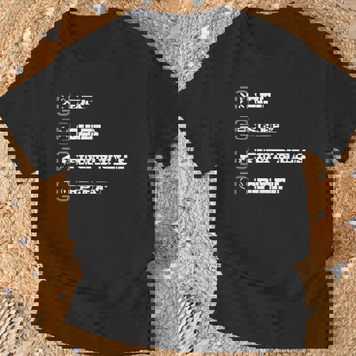 Eatleep Fight Bulls Repeat Bullsシリーズ ロデオクラウン Tシャツ 高齢者への贈り物