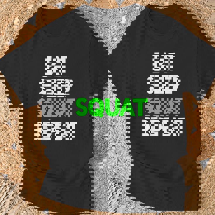 Eatleepquat Repeat モチベーショントレーニング Tシャツ 高齢者への贈り物