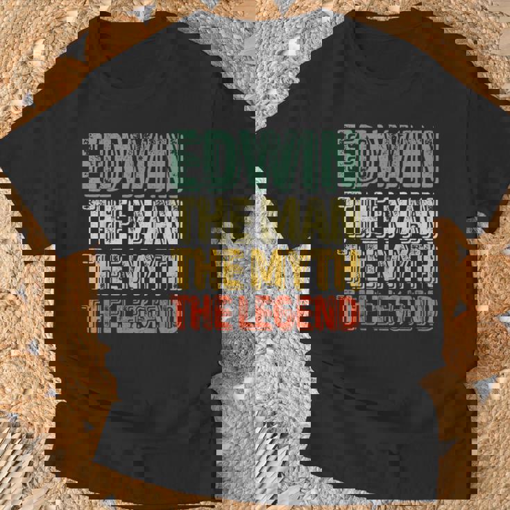 Edwin The Man The Myth The Legend シャツ ファーストネーム Edwin Tシャツ 高齢者への贈り物