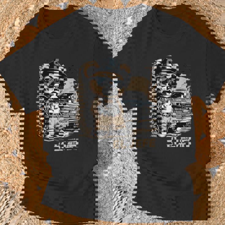 El Jefe ヒップホップ テディベア ローライダー シャツ チカーノ チョロ Tシャツ 高齢者への贈り物