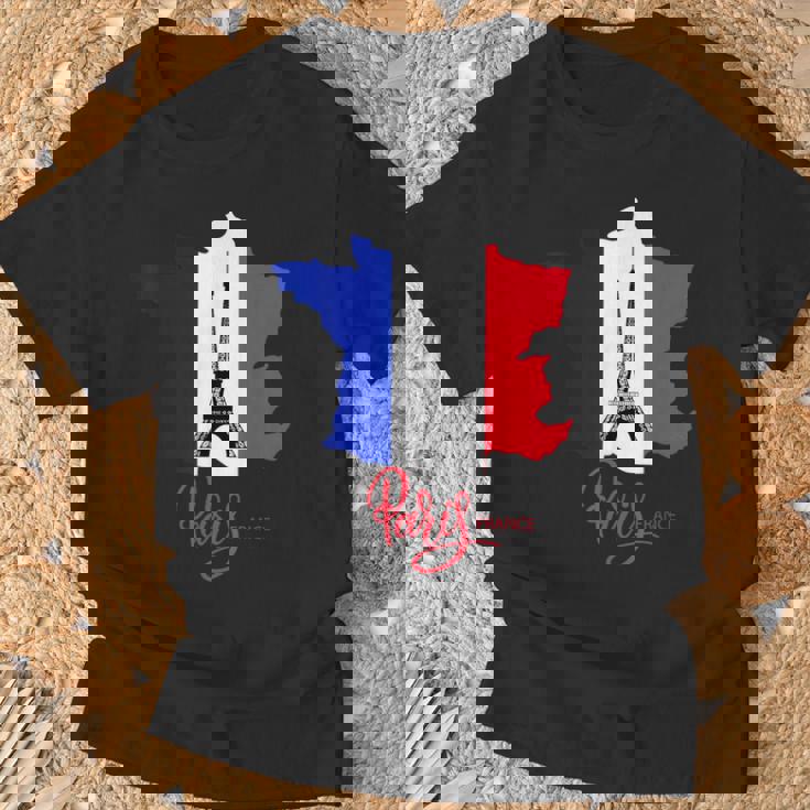 Enjoy Travel Paris France Flag & Eiffel Tower Graphic Tシャツ 高齢者への贈り物