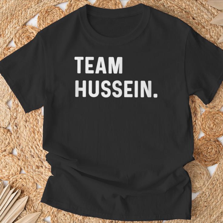 Equipo Hussein Nombre Camiseta unisex Regalos para ancianos
