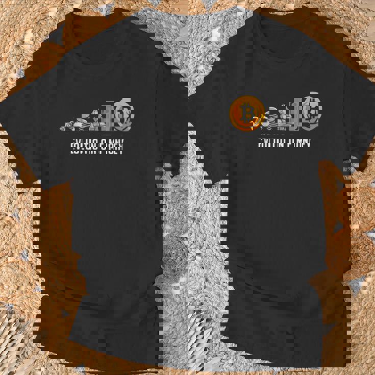 Evolution Of Money お金の進化 ビットコインプランb 暗号通貨btc ホドル Tシャツ 高齢者への贈り物