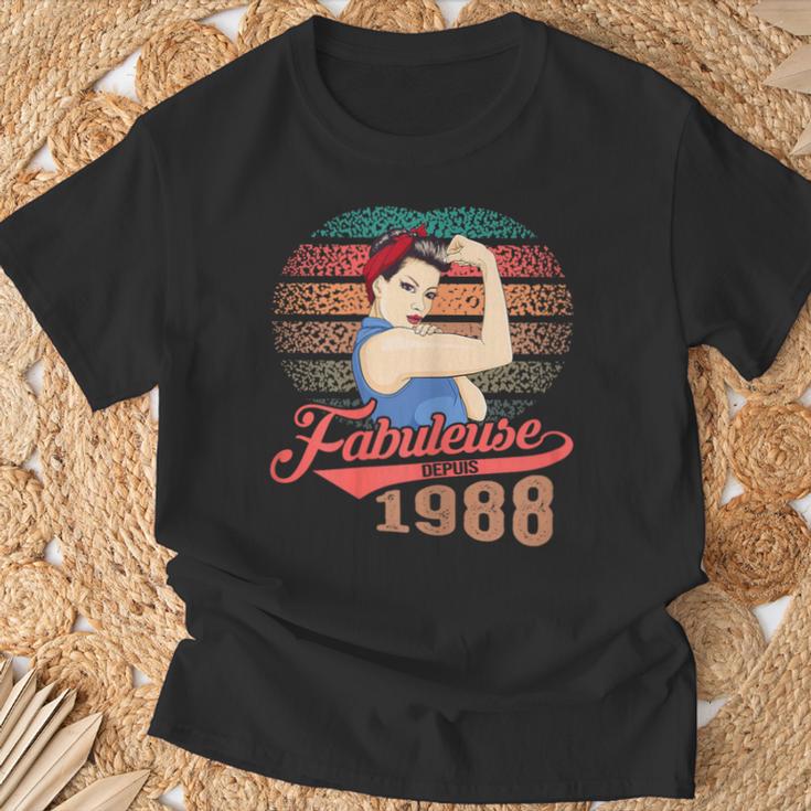 Fabuleuse Depuis 1988 Cadeau Anniversaire Humour 35Ans T-Shirt Cadeaux pour les vieillards
