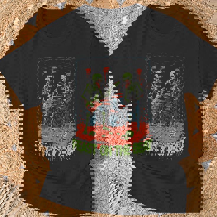 Feast On The Beat ゾンビバンド ハロウィン ロックンロール Tシャツ 高齢者への贈り物