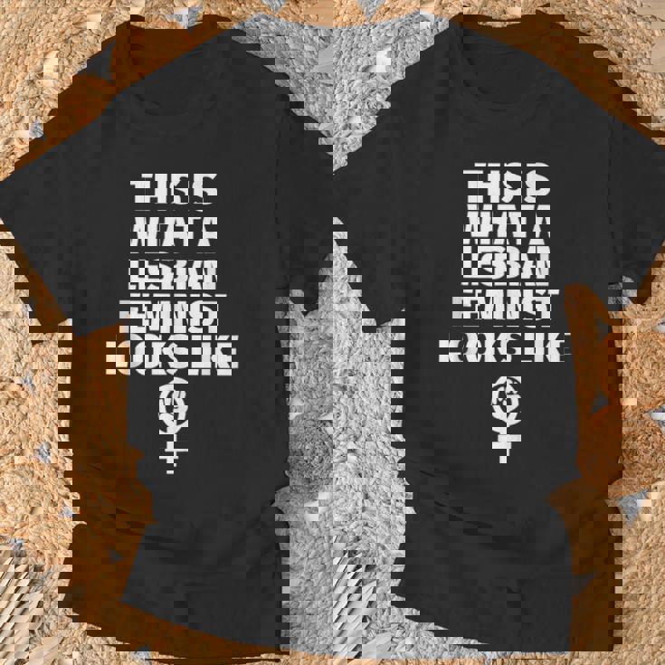 Feminista Lesbiana Es Del Orgullo Gay In Mangas Camiseta unisex Regalos para ancianos