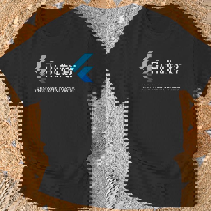 Flutter ウィジェットがアートになる場所 Tシャツ 高齢者への贈り物