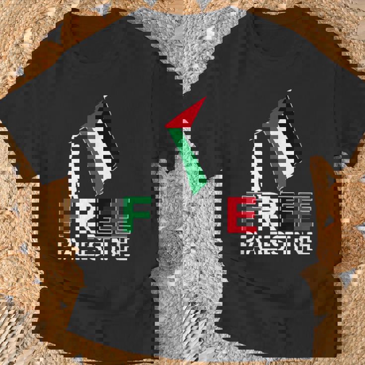 Free Palestine パレスチナ国旗 フリーガザtシャツ Tシャツ 高齢者への贈り物