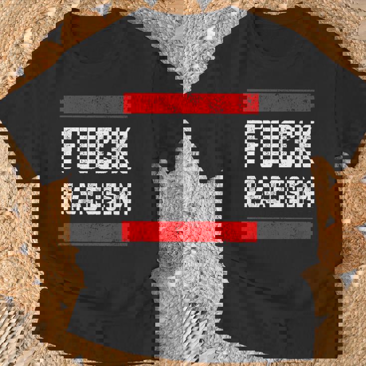 Fuck Racism 反人種差別者 Tシャツ 高齢者への贈り物