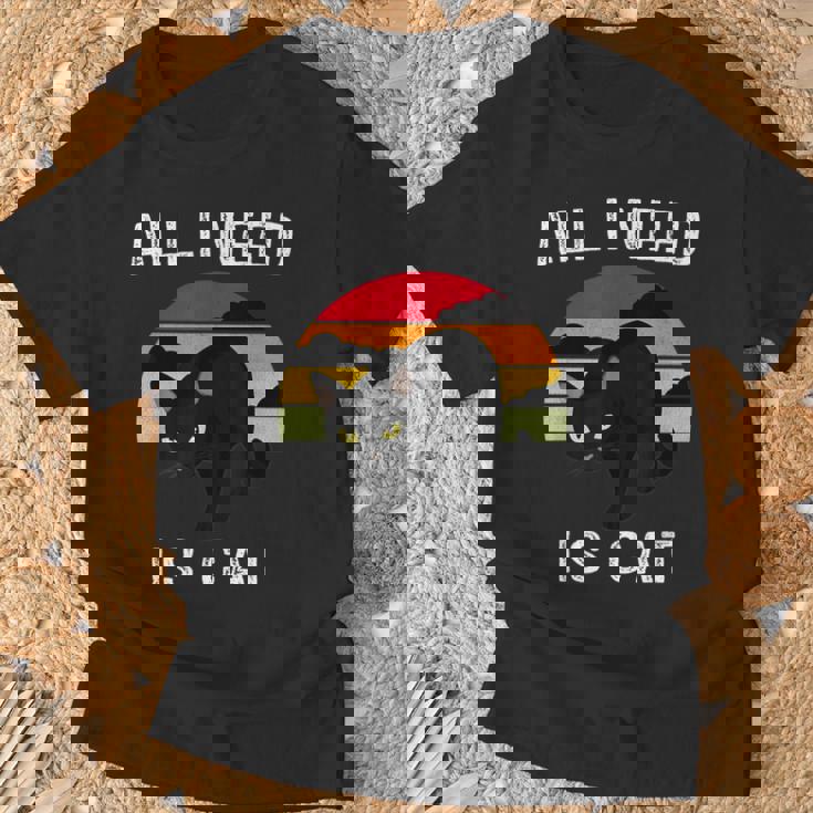 Cat Lover Retrotyle Cat Pattern Tシャツ 高齢者への贈り物