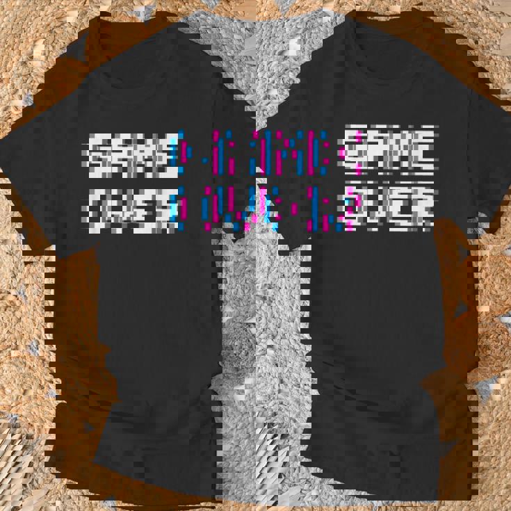 Game Over 8Bit ゲームオーバー 8ビットピクセル レトロヴィンテージビデオゲームグラフィック ゲーマー Tシャツ 高齢者への贈り物