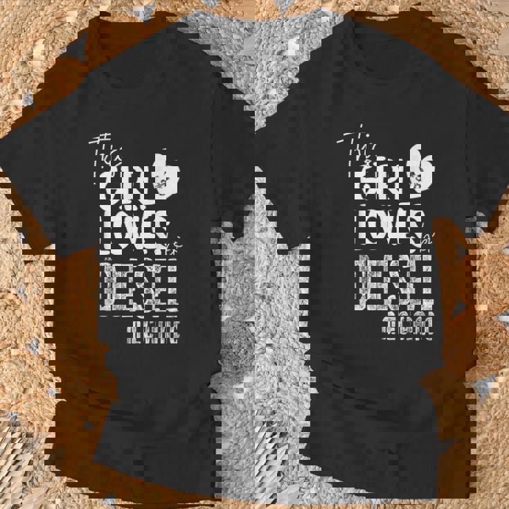 Girl Loves Diesel メカニックシャツ 面白いバレンタインデーギフト Tシャツ 高齢者への贈り物