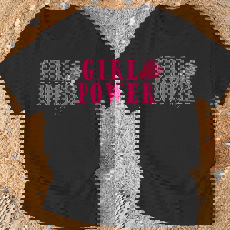 Girl Power Jolie Rose Féminine Égalité Féminine T-Shirt Cadeaux pour les vieillards