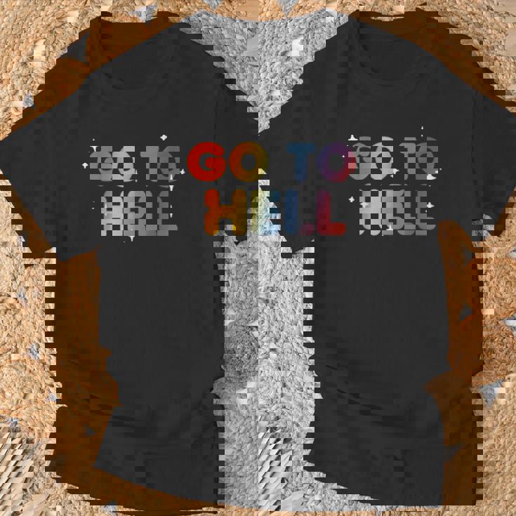 Go To Hell シャレた言葉 くたばれ Tシャツ 高齢者への贈り物