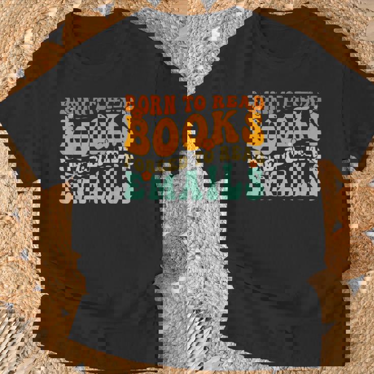 Groovy Born To Read 本 強制的に読む メール 読書 Tシャツ 高齢者への贈り物