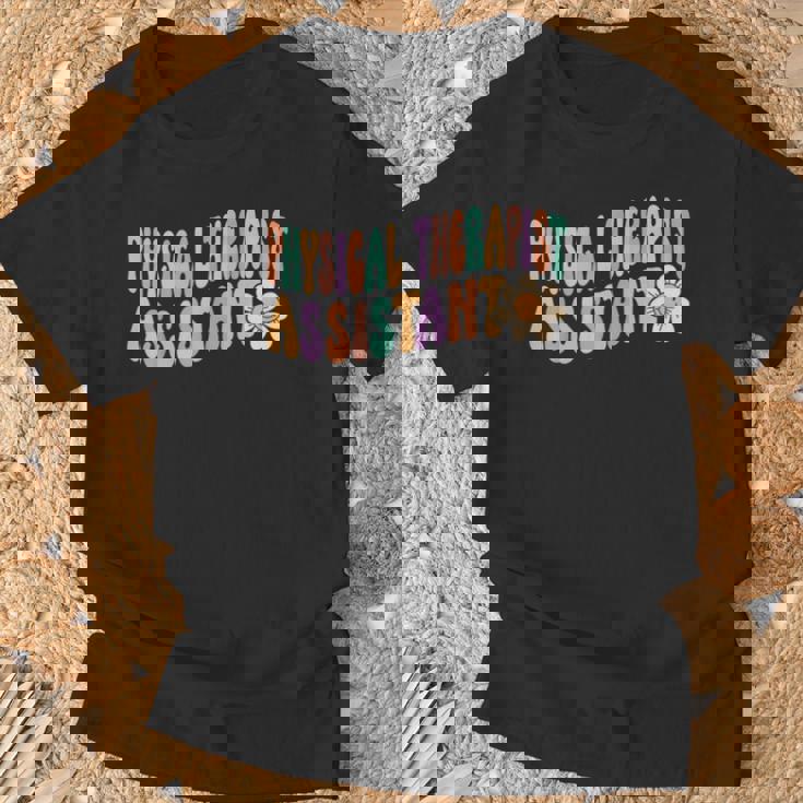 Groovy 理学療法士アシスタント デイジーフラワー レトロ Pta Tシャツ 高齢者への贈り物