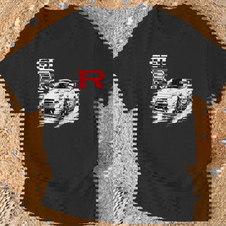 Gt R 35 Jdm ストリートレーシング ドラッグ ドリフト スポーツカー Tシャツ 高齢者への贈り物