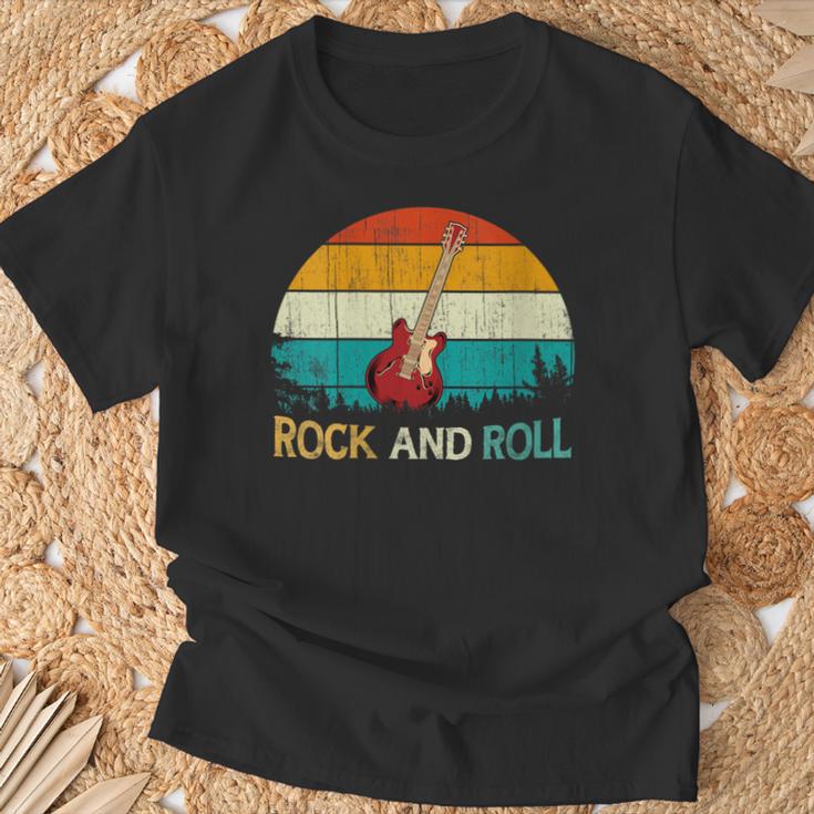 Guitar Musicintage Retrotyle Guitarist Rock And Roll T-Shirt Cadeaux pour les vieillards